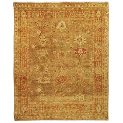 Safavieh Oushak Hand Knotted Wool Oriental Rug In Rust;olive