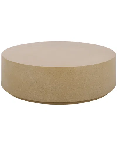Safavieh Outdoor Tina Round Coffee Table In Brown