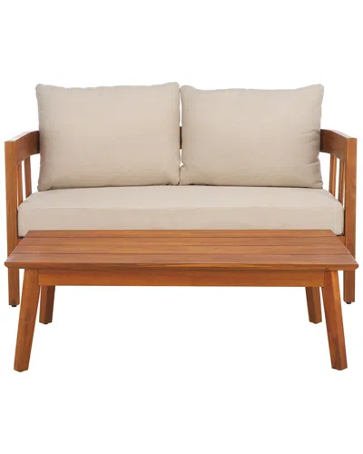 Safavieh Owen Bench & Table Set In Brown