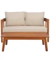 Safavieh Owen Bench & Table Set In Brown