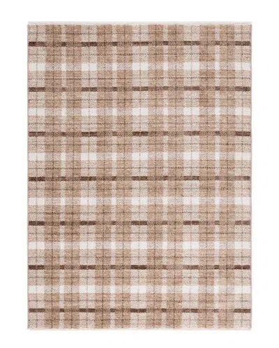 Safavieh Oxford Plaids Polyester Rug In Sand