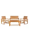 Safavieh Ozark 4 Piece Outdoor Living Set In Natural