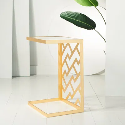 Safavieh Ozzie Gold Leaf C-table In Neutral