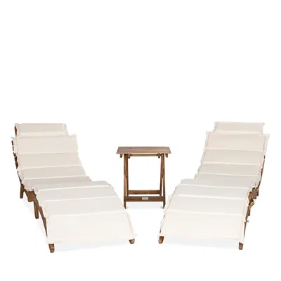 SAFAVIEH PACIFICA 3 PIECE OUTDOOR LOUNGE SET