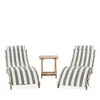 Safavieh Pacifica 3 Piece Outdoor Lounge Set In Natural/gray/white