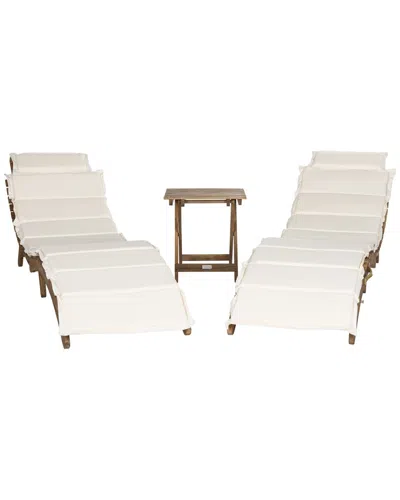 Safavieh Pacifica 3-piece Lounge Set In White