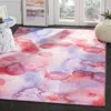 Safavieh Paint Brush Non-slip Machine Washable Area Rug, Fuchsia / Lavender Contemporary Style Easy Care In Multi