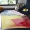 Safavieh Paint Brush Non-slip Machine Washable Area Rug, Fuchsia / Yellow Contemporary Style Easy Care In Multi