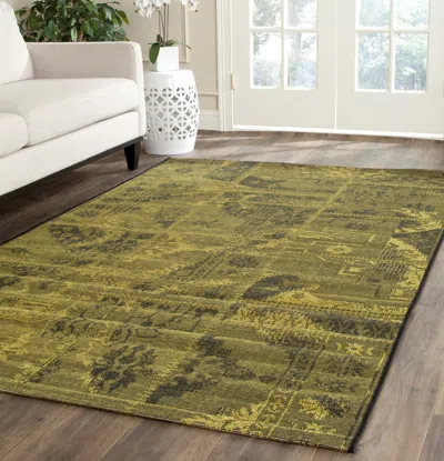 Safavieh Palazzo Machine Made Area Rug, Black / Green Traditional Style Easy Care