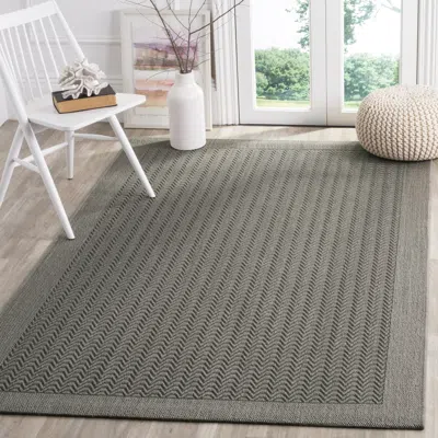 Safavieh Palm Beach Machine Made Area Rug, Ash Contemporary Style Easy Care In Gray