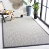 Safavieh Palm Beach Machine Made Area Rug, Grey / Dark Grey Contemporary Style Easy Care In Gray