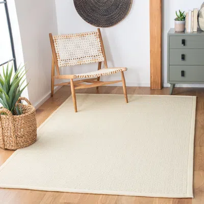 Safavieh Palm Beach Machine Made Area Rug, Ivory Solid / Tonal Style Easy Care In Neutral