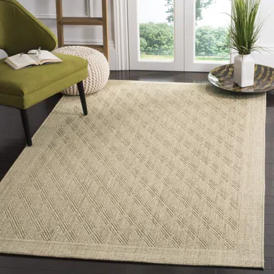 Safavieh Palm Beach Machine Made Area Rug, Sand Transitional Style Easy Care In Neutral