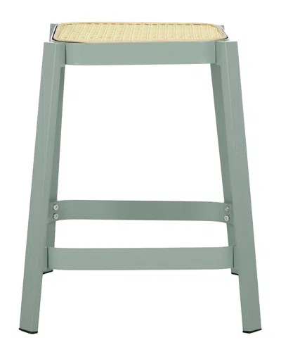 Safavieh Palmyra Cane Stool In Gray