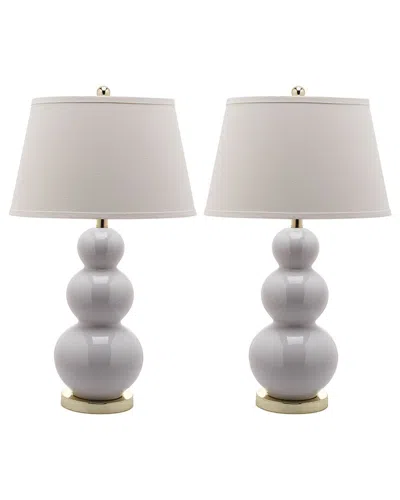 Safavieh Pamela 28in Triple Gourd Ceramic Lamp