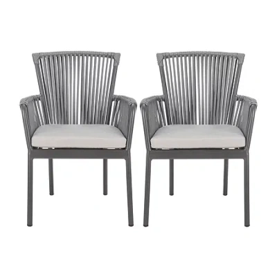 Safavieh Paolo Outdoor Collection 2-pc. Lounge Chair In Gray