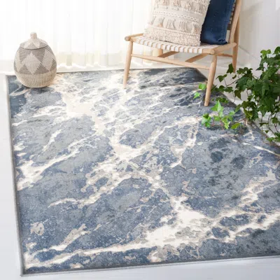 Safavieh Paradise Machine Made Area Rug, Beige / Blue Contemporary Style Easy Care In Gray