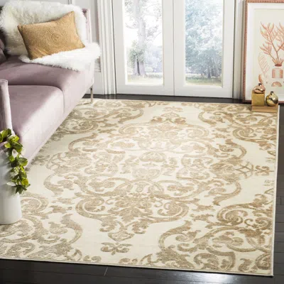 Safavieh Paradise Machine Made Area Rug, Stone Traditional Style Easy Care In Neutral