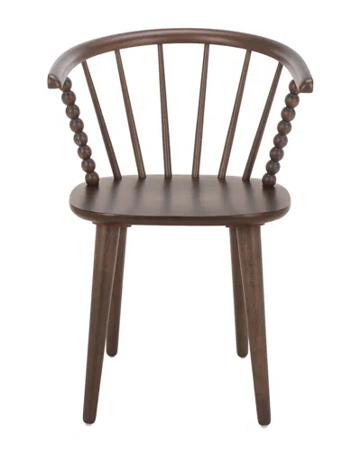 Safavieh Paras Curved Back Dining Chair In Brown