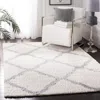 Safavieh Parma Shag Machine Made Area Rug, Cream / Grey Shag / Flokati Style Easy Care In Neutral