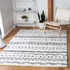 Safavieh Parma Shag Machine Made Area Rug, Ivory / Charcoal Shag / Flokati Style Easy Care In Gray