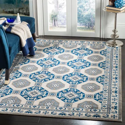 Safavieh Patina Machine Made Area Rug, Blue / Ivory Traditional Style Easy Care
