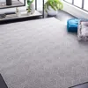 Safavieh Pattern And Solid Machine Made Area Rug, Grey Contemporary Style Easy Care In Gray