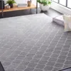Safavieh Pattern And Solid Machine Made Area Rug, Grey Contemporary Style Easy Care In Gray