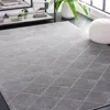 Safavieh Pattern And Solid Machine Made Area Rug, Grey Contemporary Style Easy Care In Gray