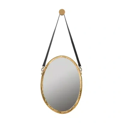Safavieh Pembroke Strap Antique Gold Wall Mount Oval Wall Mirror In Multi