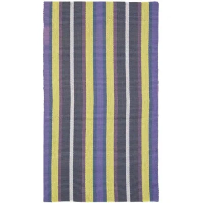 Safavieh Penfield Cotton Striped Rug In Yellow;purple