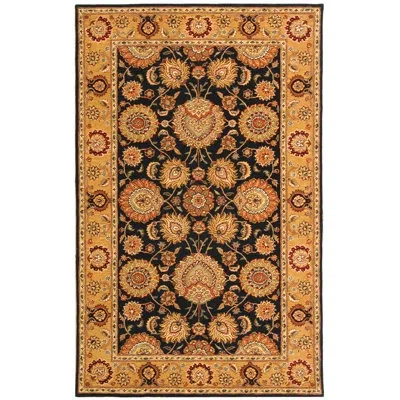 Safavieh Persian Court Silk & Wool Pile Oriental Rug In Navy;light Gold