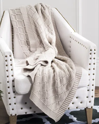Safavieh Petal Knit Throw In Neutral