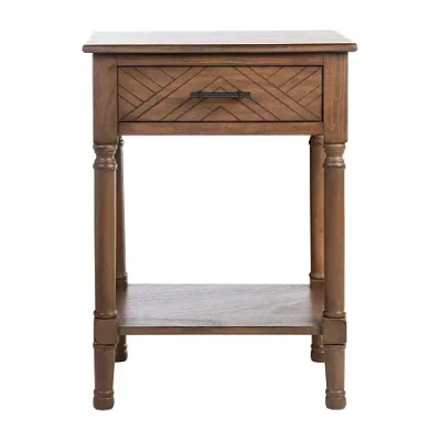 Safavieh Peyton Storage 1-drawer End Table In Brown