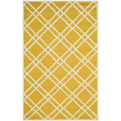 Safavieh Phelim Geometric Hand Tufted Wool Rug In Yellow