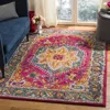 Safavieh Phoenix Machine Made Area Rug, Fuchsia / Blue Traditional Style Easy Care In Multi