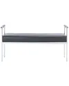 Safavieh Pim Long Rectangle Bench W/ Arms In Black