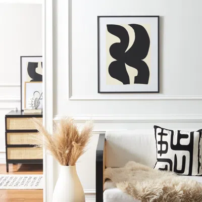 Safavieh Poet's Pen Framed Wall Art In Burgundy