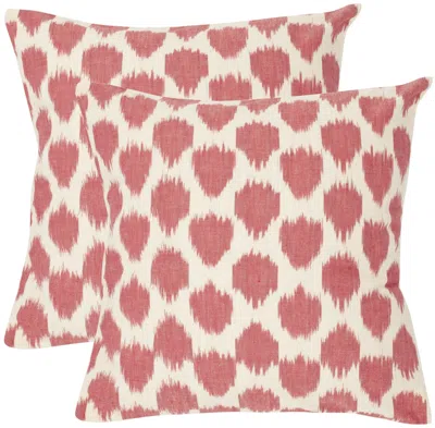 Safavieh Polka Dots Pillow In Red