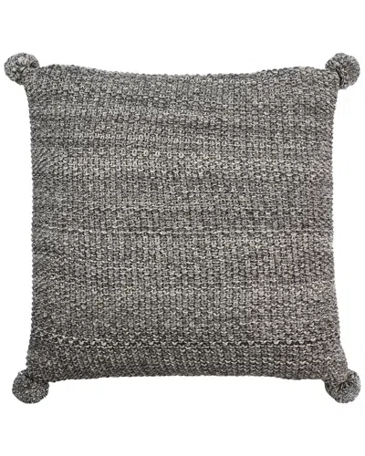 Safavieh Pom Pom Knit Pillow In Gray