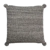 Safavieh Pom Pom Knit Square Throw Pillow In Gray