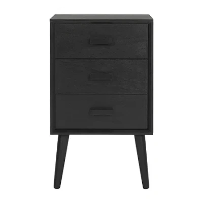 Safavieh Pomona 3 Drawer Storage End Table In Black