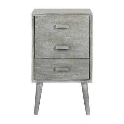 Safavieh Pomona 3 Drawer Storage End Table In Gray