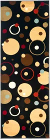 Safavieh Porcello Machine Made Area Rug, Black / Multi Contemporary Style Easy Care In Multi