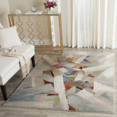 Safavieh Porcello Machine Made Area Rug, Grey / Multi Contemporary Style Easy Care