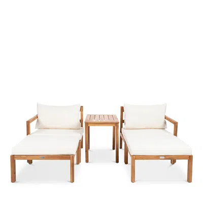Safavieh Pratia 5-piece Indoor/outdoor Seating Set In Natural/beige