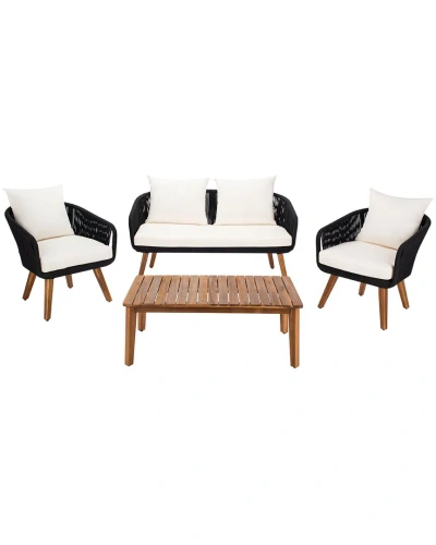 Safavieh Prester 4pc Living Set In Black