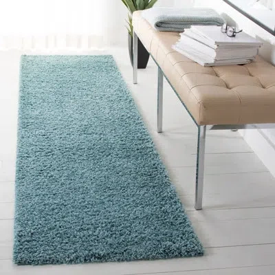 Safavieh Primo Shag Performance Solid Color Rug In Aqua
