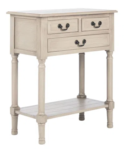 Safavieh Couture Primrose 3 Drawer Console Table In Grey