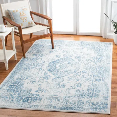 Safavieh Princeton Machine Made Area Rug, Blue / Beige Traditional Style Easy Care
